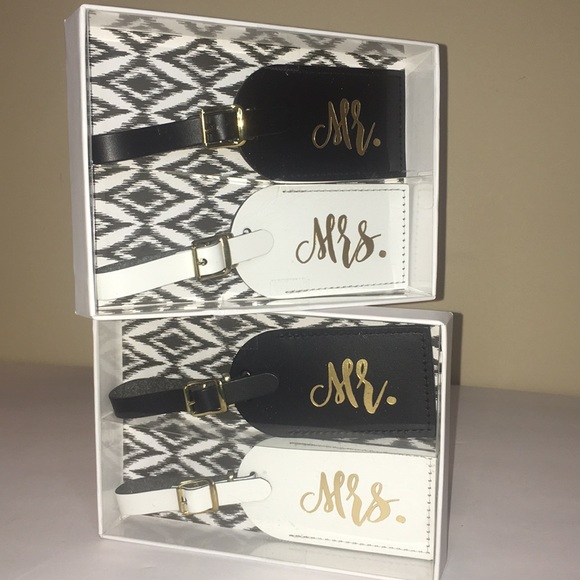 The Paisley Box Mr. & Mrs. Luggage Tags - Picture 1 of 8